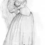 Costume drawing by Kristian Fredrikson of 'Beauty'